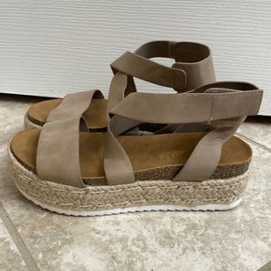 Coconuts tan sandals size 5.5